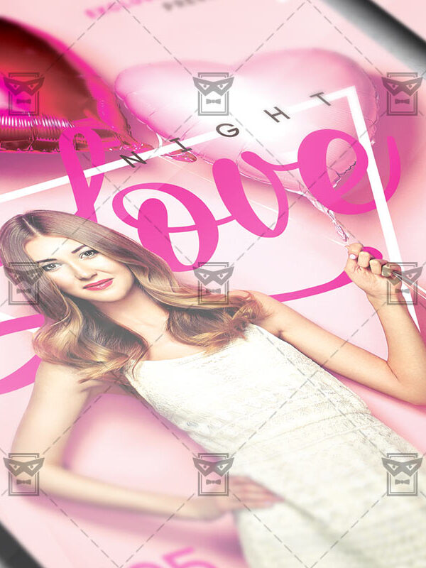 Download Love Night PSD Flyer Template Now