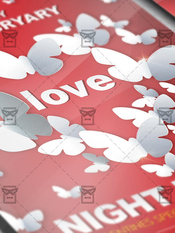 Download Love Night Party PSD Flyer Template Now