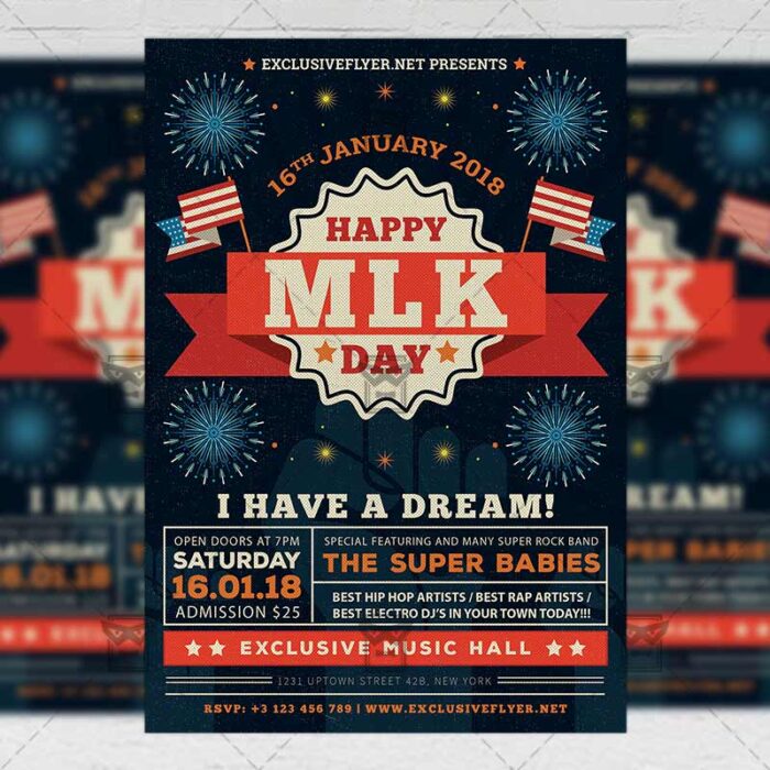 Download MLK Day Celebration PSD Flyer Template Now