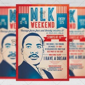 Download MLK Weekend PSD Flyer Template Now