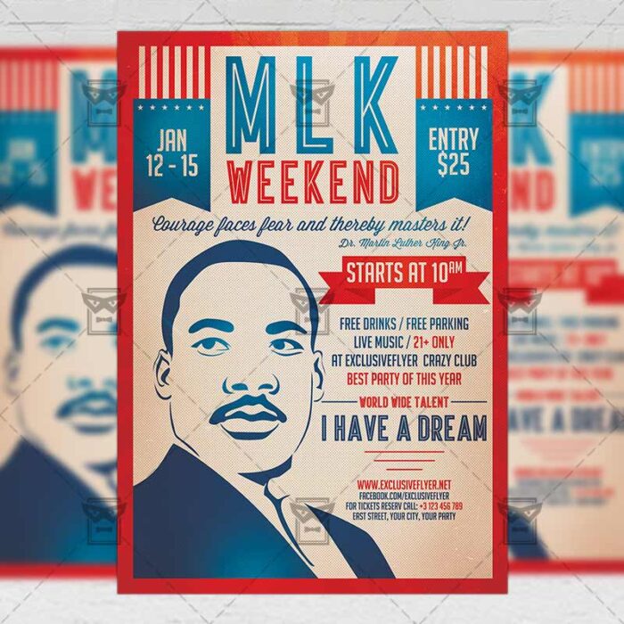 Download MLK Weekend PSD Flyer Template Now