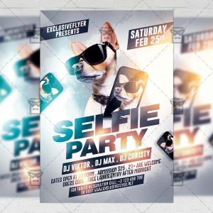 Download Selfie Party PSD Flyer Template Now