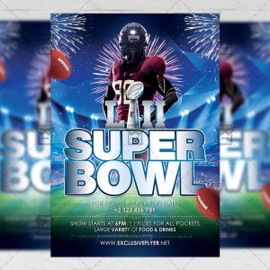 Download Super Bowl PSD Flyer Template Now