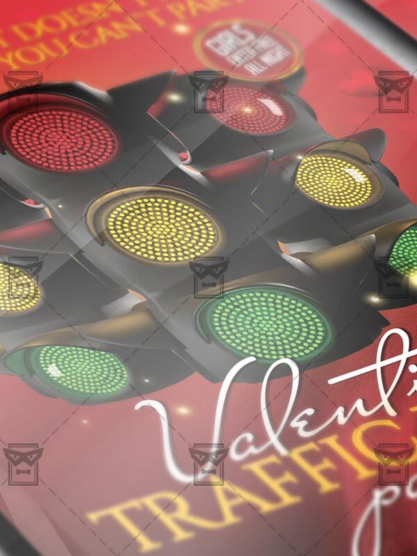 Download Traffic Lights Party PSD Flyer Template Now