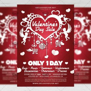Download Valentine's Day Sale PSD Flyer Template Now