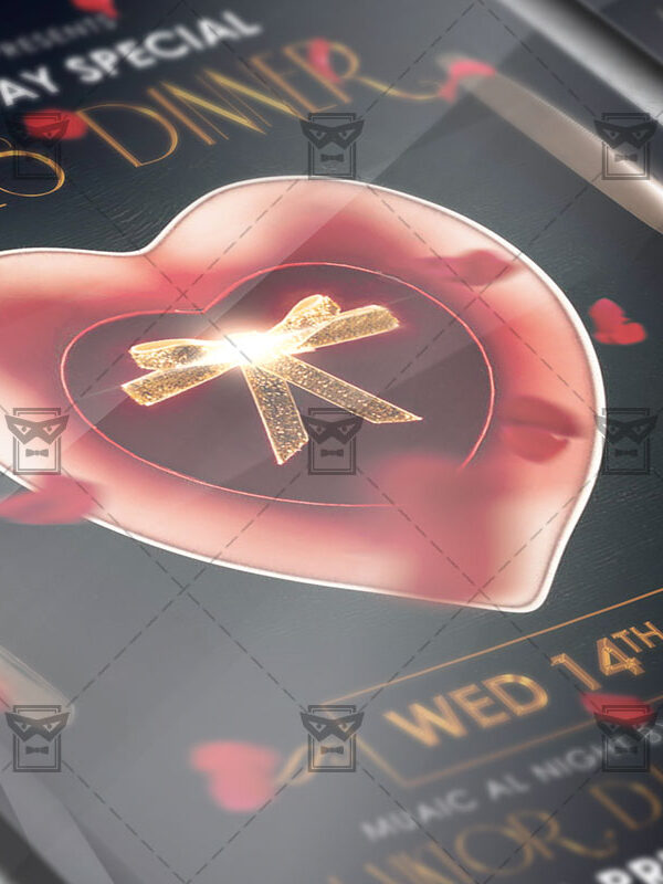 Download Valentines Dinner PSD Flyer Template Now