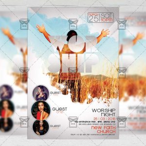 Download Worship Night PSD Flyer Template Now