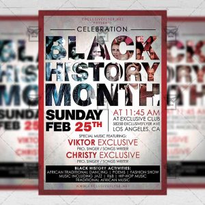 Download Black History Month PSD Flyer Template Now