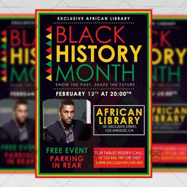 Black History Month Event Community A5 Flyer Template ExclsiveFlyer