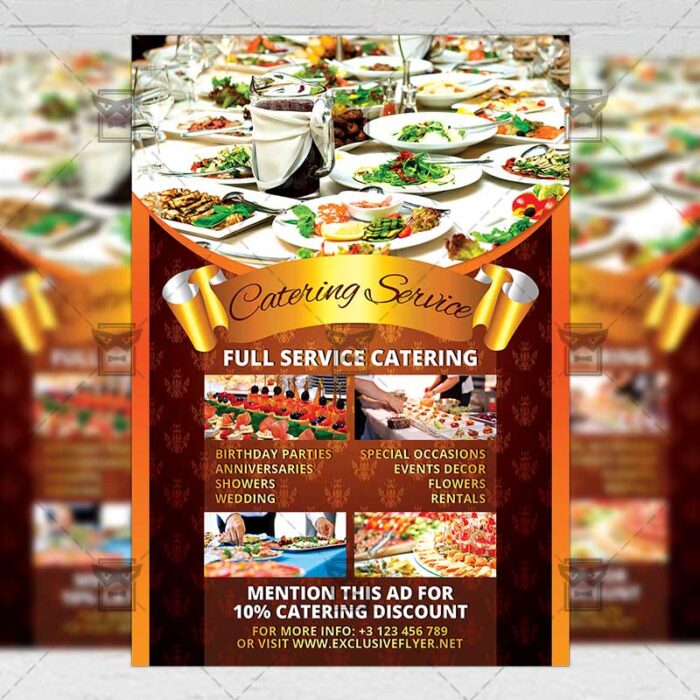 Download Catering Service PSD Flyer Template Now