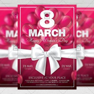 Download Happy Woman's Day Celebration PSD Flyer Template Now