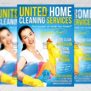 Download House Cleaning Service PSD Flyer Template Now