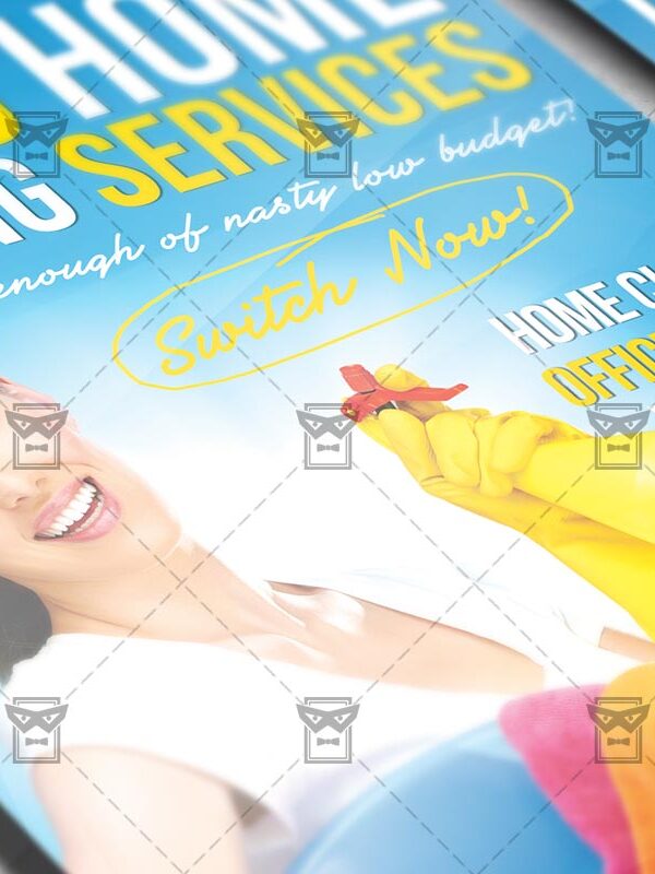Download House Cleaning Service PSD Flyer Template Now