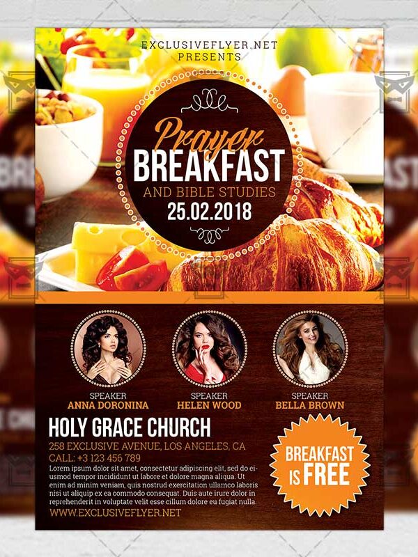 Download Prayer Breakfast PSD Flyer Template Now