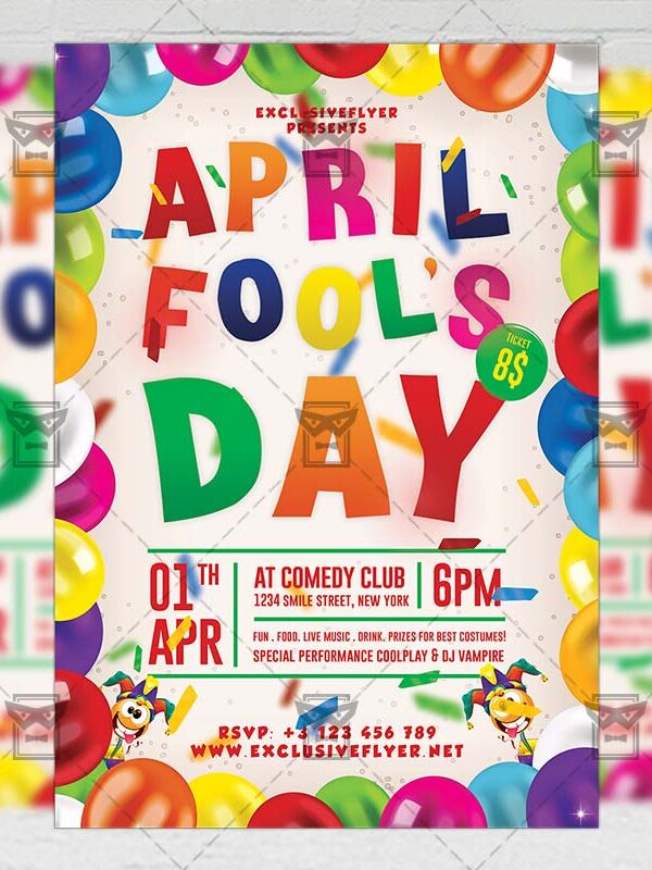 Download April Fool's Day Celebration PSD Flyer Template Now