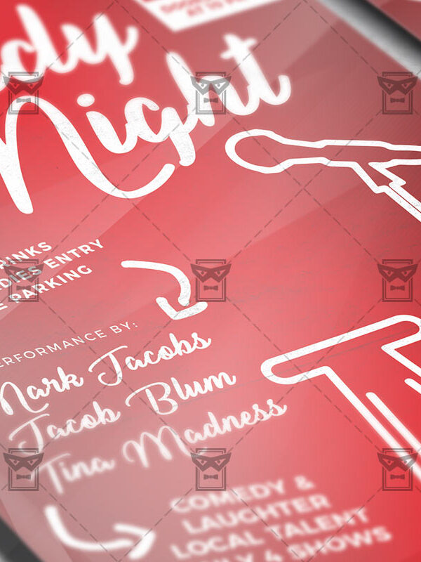 Download Comedy Night Show PSD Flyer Template Now