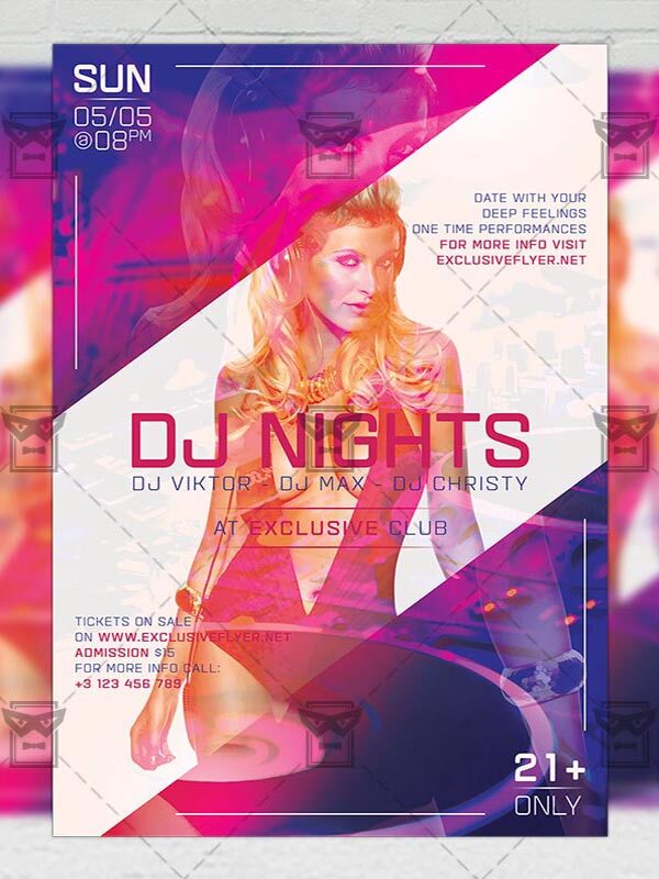 Download Dj Nights PSD Flyer Template Now