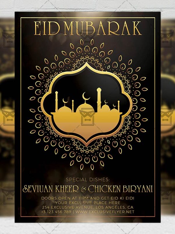 Download Eid Mubarak PSD Flyer Template Now