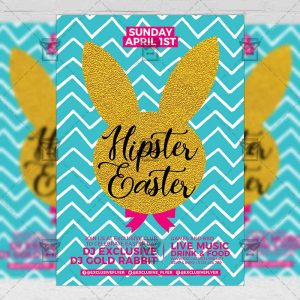 Download Hipster Easter PSD Flyer Template Now