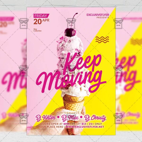 Download Keep Moving PSD Flyer Template Now