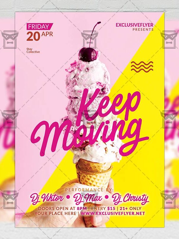 Download Keep Moving PSD Flyer Template Now