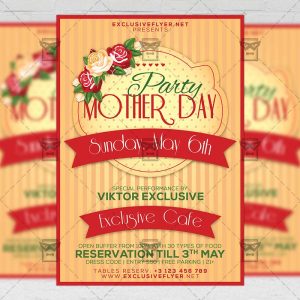 Download Mother Day Party PSD Flyer Template Now