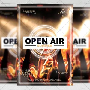 Download Open Air Summer Party PSD Flyer Template Now