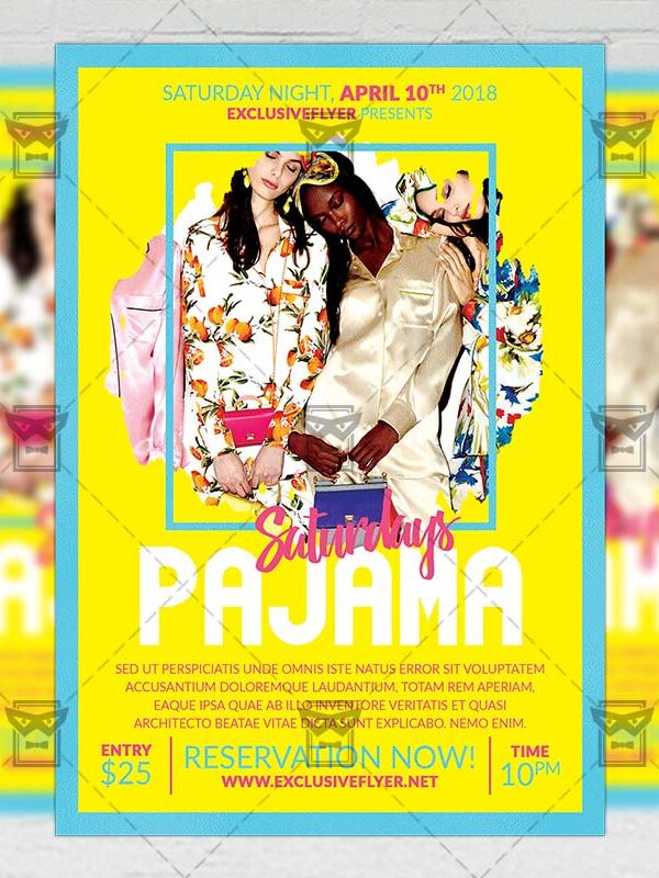 Download Pajama Saturdays PSD Flyer Template Now