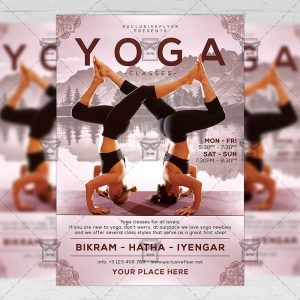 Download Exclusive Yoga Classes PSD Flyer Template Now