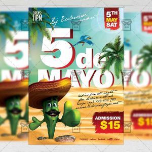Download 5 De Mayo Fiesta PSD Flyer Template Now