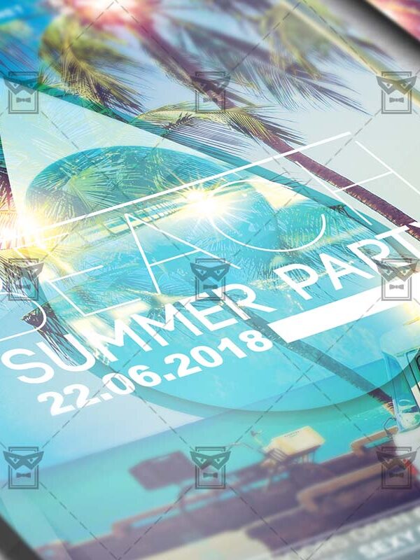 Download Beach Summer Party PSD Flyer Template Now