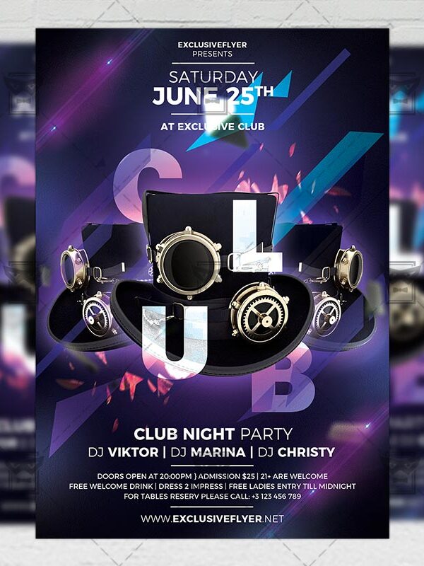 Download Club Night Flyer PSD Flyer Template Now