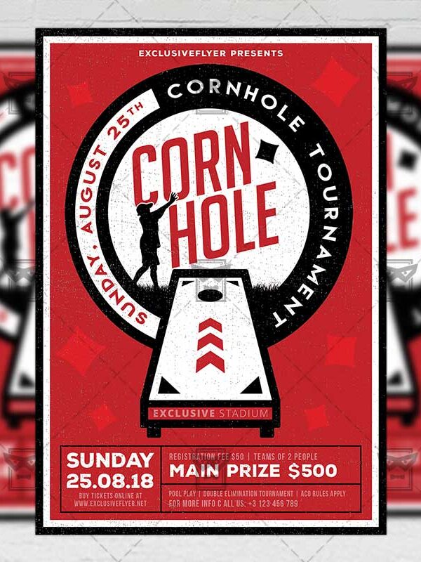Download Cornhole Tournament PSD Flyer Template Now