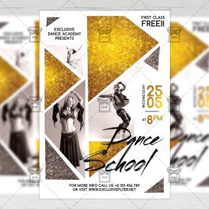 Download Dance School PSD Flyer Template Now