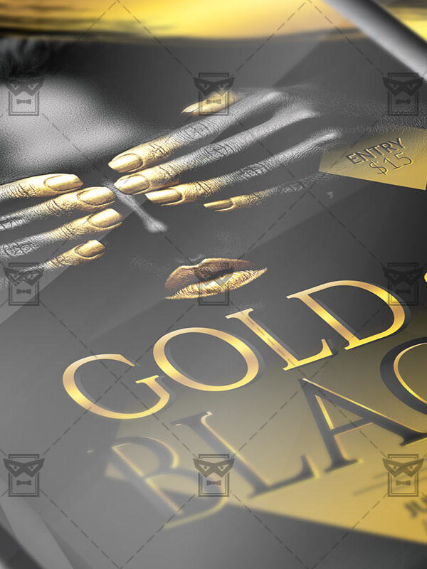 Download Gold and Black Party PSD Flyer Template Now