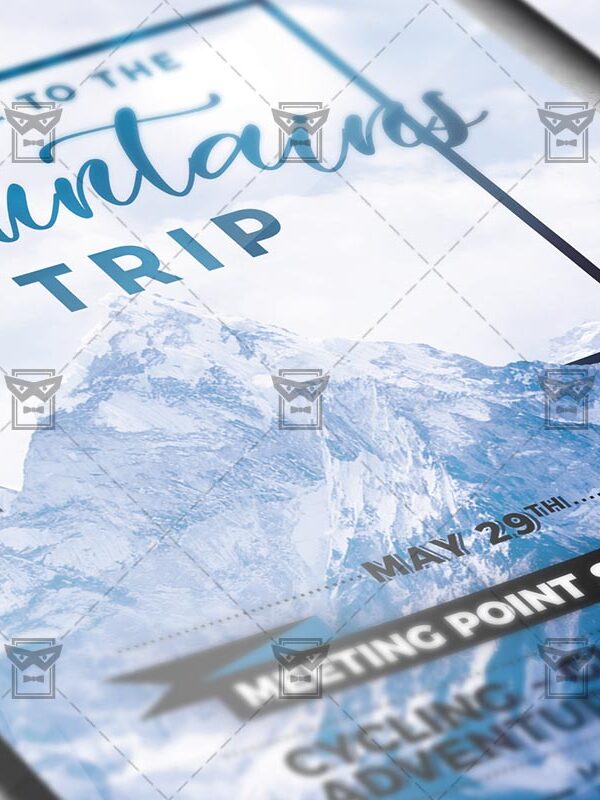 Download Mountains Trip PSD Flyer Template Now