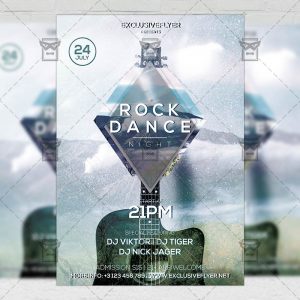 Download Rock Dance Night PSD Flyer Template Now