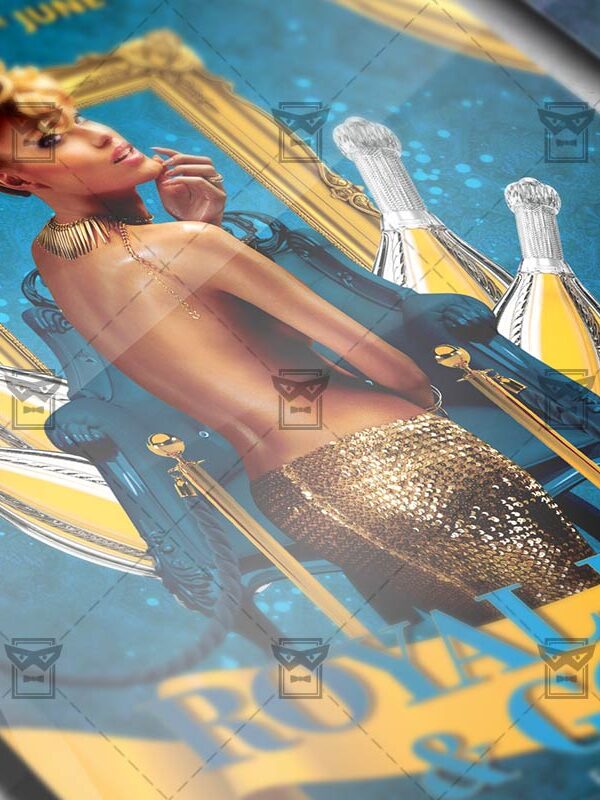 Download Royal Blue and Gold Party PSD Flyer Template Now