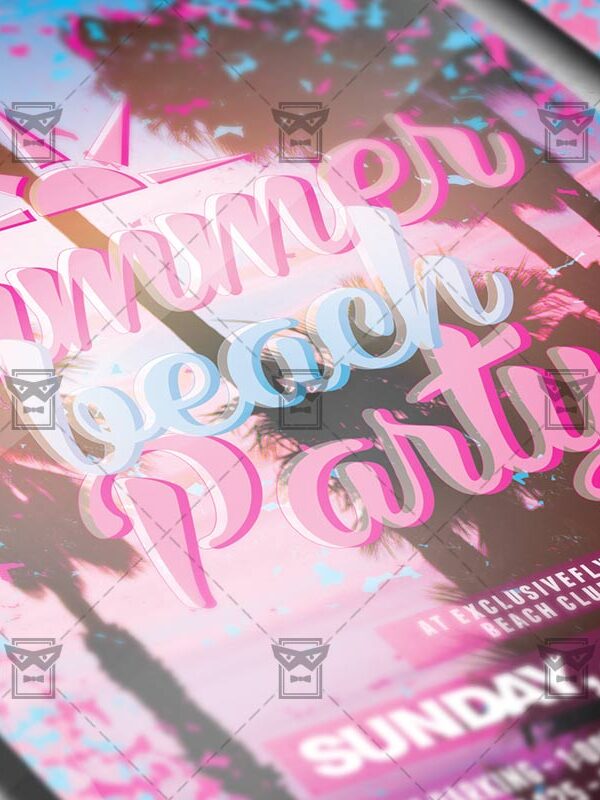 Download Summer Beach Party PSD Flyer Template Now