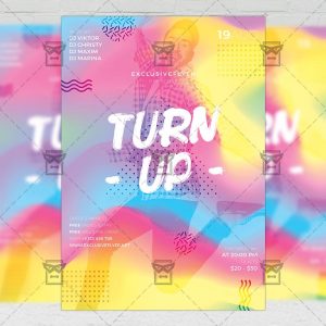 Download Turn Up Saturdays PSD Flyer Template Now
