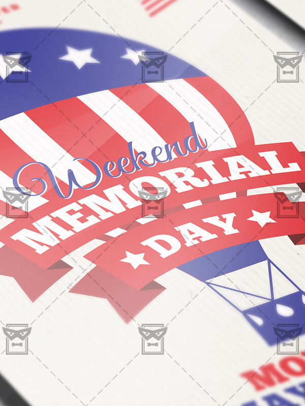 Download Memorial Day Weekend PSD Flyer Template Now