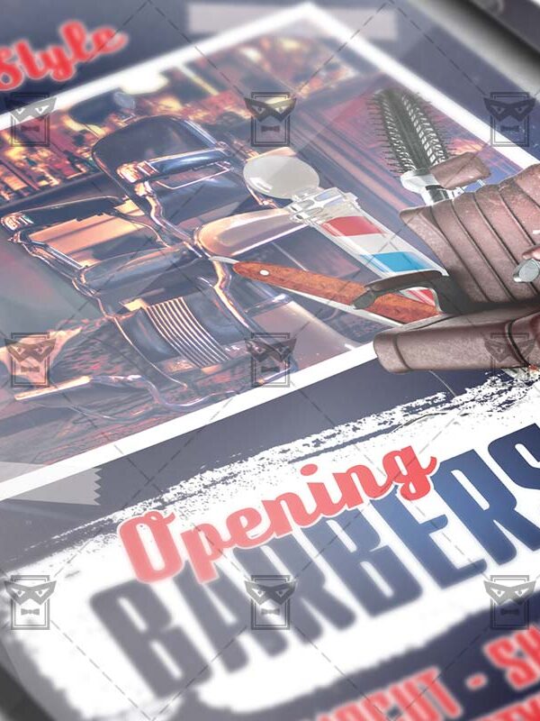 Download Barber Shop PSD Flyer Template Now