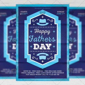 Download Happy Fathers Day PSD Flyer Template Now