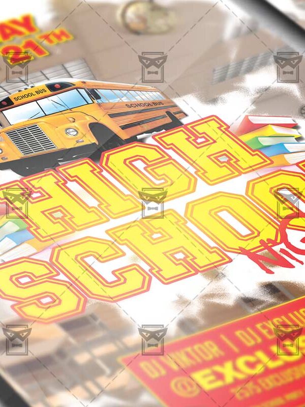 Download Hight School Night PSD Flyer Template Now