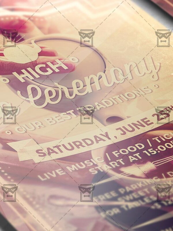 Download High Tea Ceremony PSD Flyer Template Now