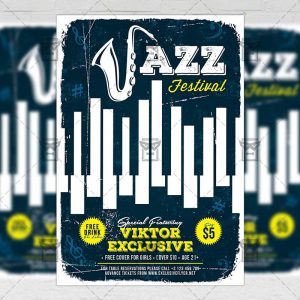 Download Jazz Festival PSD Flyer Template Now