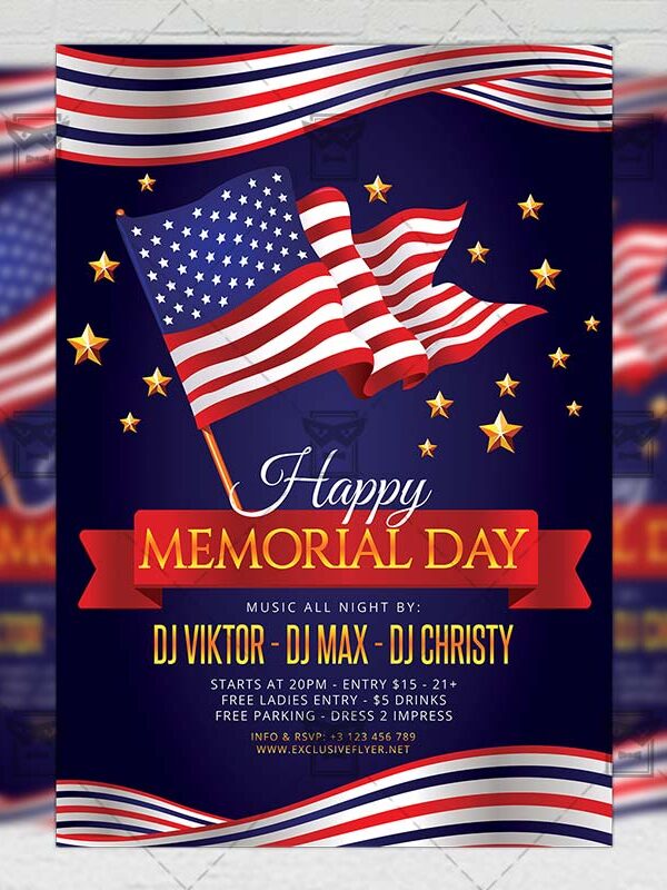 Download Memorial Day Flyer PSD Flyer Template Now