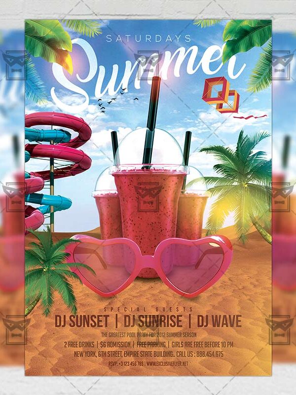 Download Summer Saturdays PSD Flyer Template Now