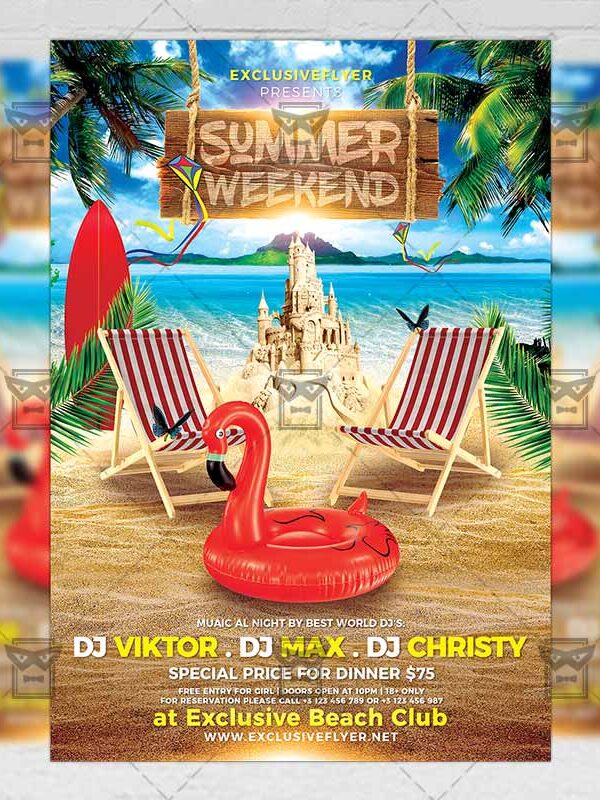 Download Summer Weekend PSD Flyer Template Now