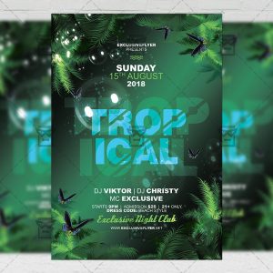 Download Tropical Mood PSD Flyer Template Now